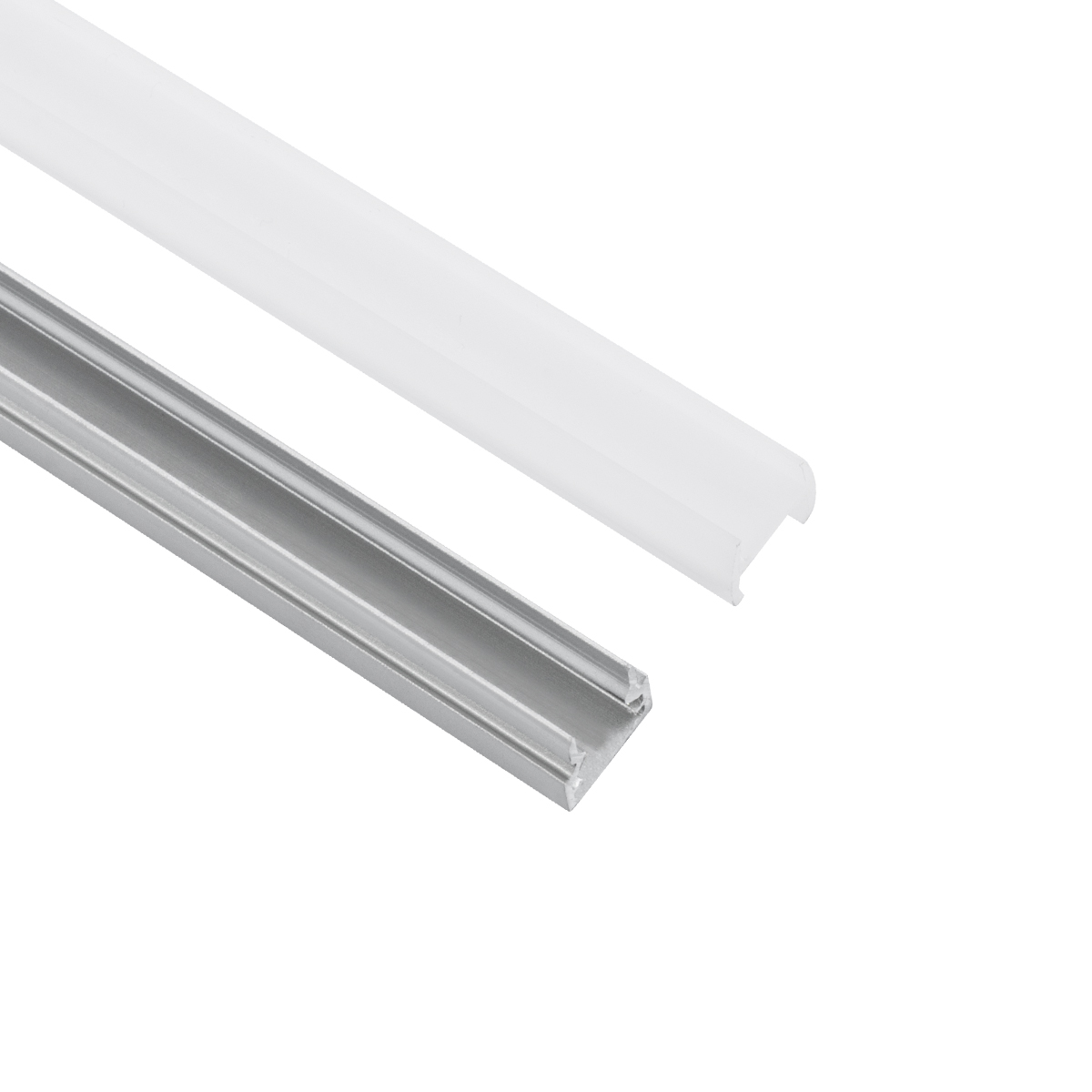 LEDTM® GLASSBOARD-PROFILE 70808-3M Προφίλ Αλουμινίου - Βάση & Ψύκτρα Ταινίας LED με Λευκό Γαλακτερό Κάλυμμα - Χρήση για Μοριακό Φωτισμό Γυαλιού Πάχους 8mm - Πατητό Κάλυμμα - Ασημί - 3 Μέτρα - Πακέτο 5 Τεμαχίων - Μ300 x Π1.1 x Υ1.7cm - Image 3