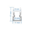 LEDTM® GLASSBOARD-PROFILE 70808-3M Προφίλ Αλουμινίου - Βάση & Ψύκτρα Ταινίας LED με Λευκό Γαλακτερό Κάλυμμα - Χρήση για Μοριακό Φωτισμό Γυαλιού Πάχους 8mm - Πατητό Κάλυμμα - Ασημί - 3 Μέτρα - Πακέτο 5 Τεμαχίων - Μ300 x Π1.1 x Υ1.7cm - Image 7
