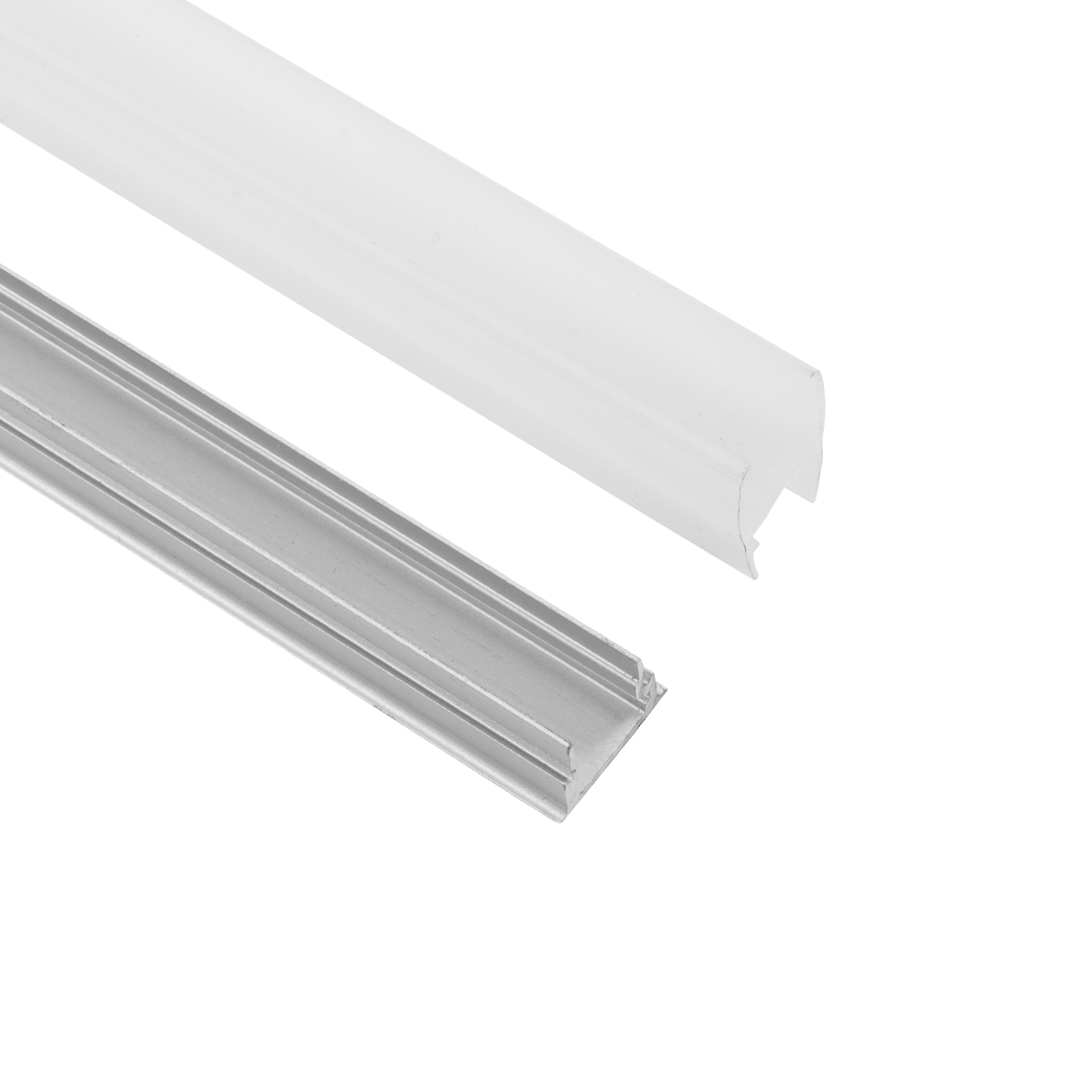 LEDTM® GLASSBOARD-PROFILE 70812-3M Προφίλ Αλουμινίου - Βάση & Ψύκτρα Ταινίας LED με Λευκό Γαλακτερό Κάλυμμα - Χρήση για Μοριακό Φωτισμό Γυαλιού Πάχους 10mm - Πατητό Κάλυμμα - Ασημί - 3 Μέτρα - Πακέτο 5 Τεμαχίων - Μ300 x Π1.7 x Υ3cm - Image 3