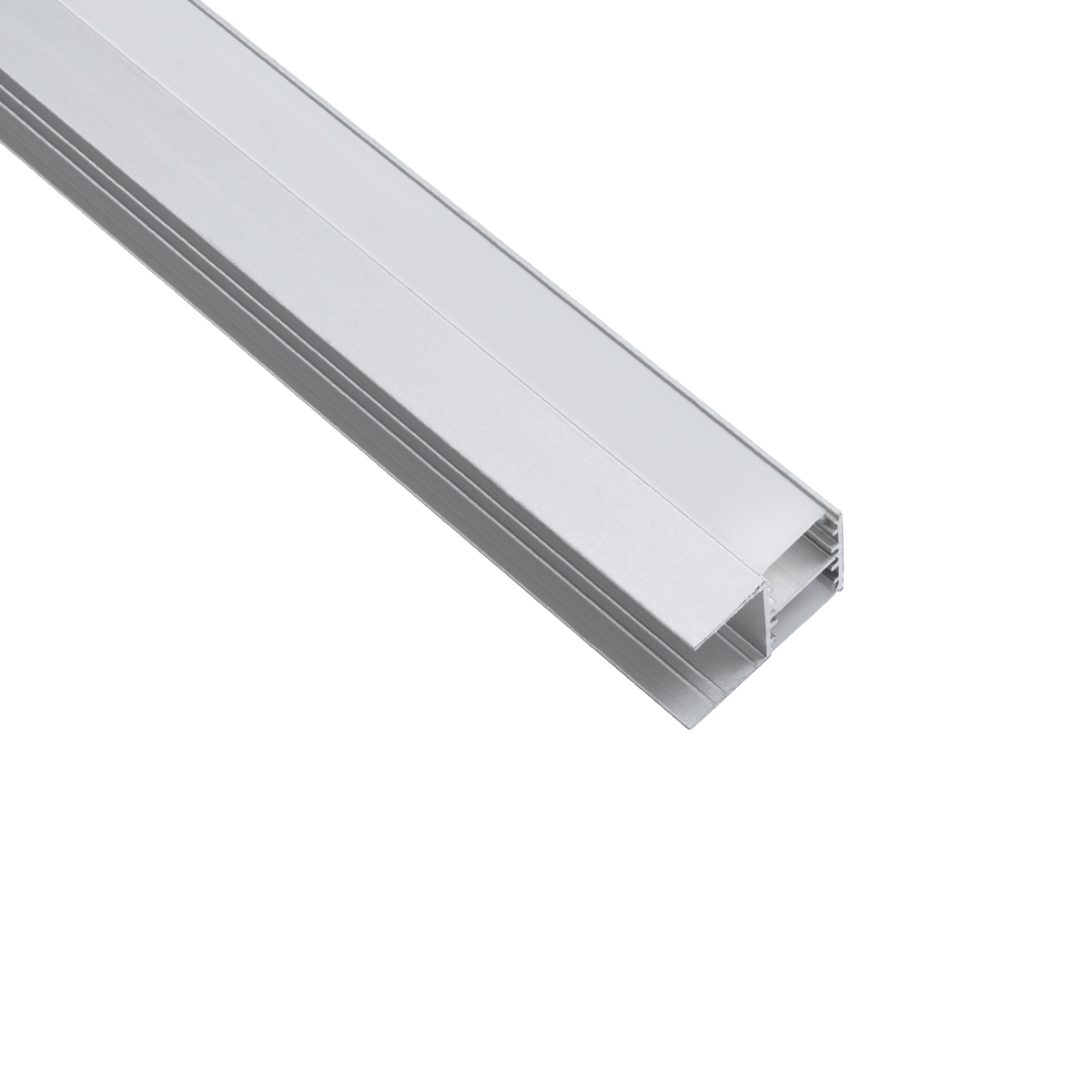 LEDTM® ALP-R-SHELF DODA 70814-3M Χωνευτό Προφίλ Αλουμινίου Ειδικό για Φωτισμό Ραφιού 18mm με Λευκό Γαλακτερό Πατητό Κάλυμμα για Ταινίες LED IP20 - Ασημί & Λευκό- Μ300 x Π1.5 x Υ2cm - Πακέτο 5 Τεμαχίων - Image 4