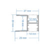 LEDTM® ALP-R-SHELF DODA 70814-3M Χωνευτό Προφίλ Αλουμινίου Ειδικό για Φωτισμό Ραφιού 18mm με Λευκό Γαλακτερό Πατητό Κάλυμμα για Ταινίες LED IP20 - Ασημί & Λευκό- Μ300 x Π1.5 x Υ2cm - Πακέτο 5 Τεμαχίων - Image 7