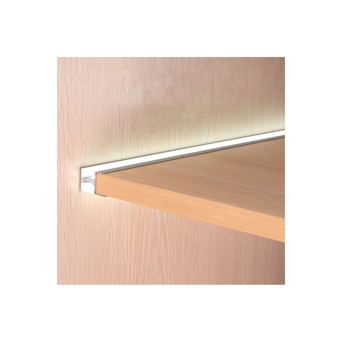 LEDTM® ALP-R-SHELF DODA 70814-3M Χωνευτό Προφίλ Αλουμινίου Ειδικό για Φωτισμό Ραφιού 18mm με Λευκό Γαλακτερό Πατητό Κάλυμμα για Ταινίες LED IP20 - Ασημί & Λευκό- Μ300 x Π1.5 x Υ2cm - Πακέτο 5 Τεμαχίων - Image 8