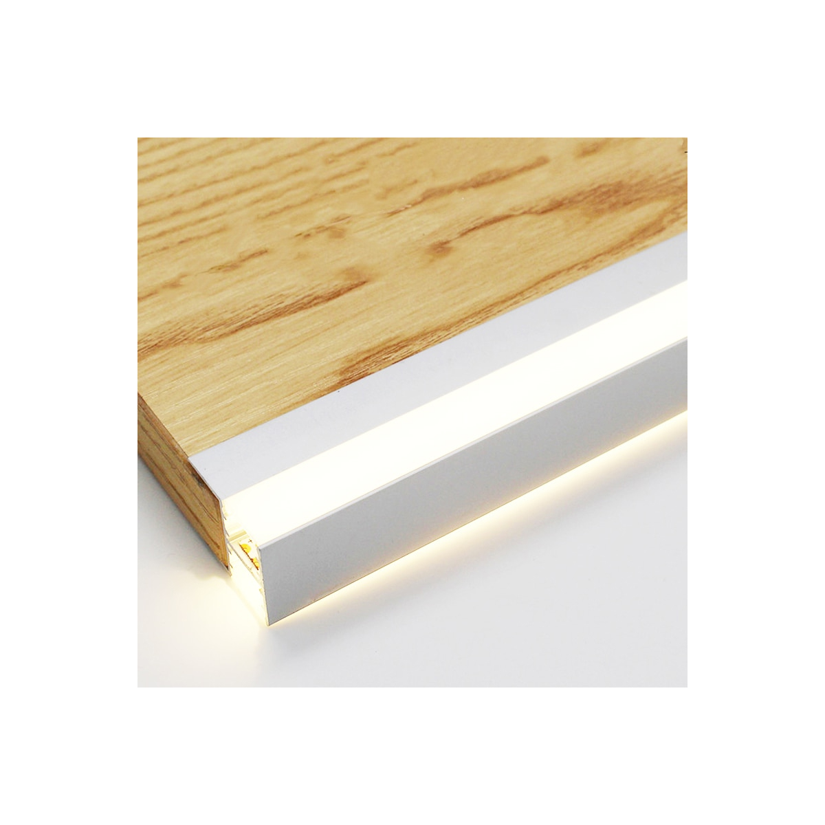 LEDTM® ALP-R-SHELF DODA 70814-3M Χωνευτό Προφίλ Αλουμινίου Ειδικό για Φωτισμό Ραφιού 18mm με Λευκό Γαλακτερό Πατητό Κάλυμμα για Ταινίες LED IP20 - Ασημί & Λευκό- Μ300 x Π1.5 x Υ2cm - Πακέτο 5 Τεμαχίων - Image 9
