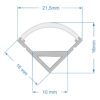 LEDTM® ALP-CORNER LINEO 70815-3M Επιφανειακό Γωνιακό Προφίλ Αλουμινίου με Λευκό Γαλακτερό Πατητό Κάλυμμα για Ταινίες LED IP20 - Ασημί & Λευκό - Μ300 x Π1.6 x Υ1.6cm - Πακέτο 5 Τεμαχίων - Image 5