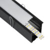 LEDTM® RECESS-PROFILE 70818-1M Προφίλ Αλουμινίου - Βάση & Ψύκτρα Ταινίας LED με Λευκό Γαλακτερό Κάλυμμα - Χωνευτή Χρήση - Πατητό Κάλυμμα - Μαύρο - 1 Μέτρο - Μ100 x Π7.5 x Υ7cm - Image 5
