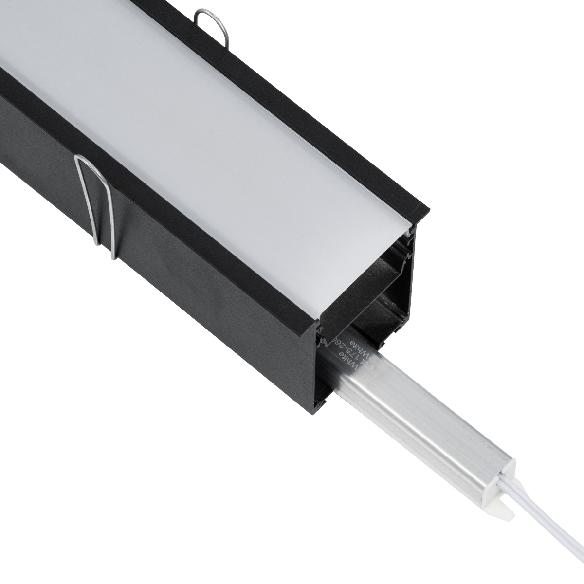 LEDTM® RECESS-PROFILE 70818-1M Προφίλ Αλουμινίου - Βάση & Ψύκτρα Ταινίας LED με Λευκό Γαλακτερό Κάλυμμα - Χωνευτή Χρήση - Πατητό Κάλυμμα - Μαύρο - 1 Μέτρο - Μ100 x Π7.5 x Υ7cm - Image 7