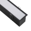 LEDTM® RECESS-PROFILE 70818-3M Προφίλ Αλουμινίου - Βάση & Ψύκτρα Ταινίας LED με Λευκό Γαλακτερό Κάλυμμα - Χωνευτή Χρήση - Πατητό Κάλυμμα - Μαύρο - 3 Μέτρα - Μ300 x Π7.5 x Υ7cm - Image 2