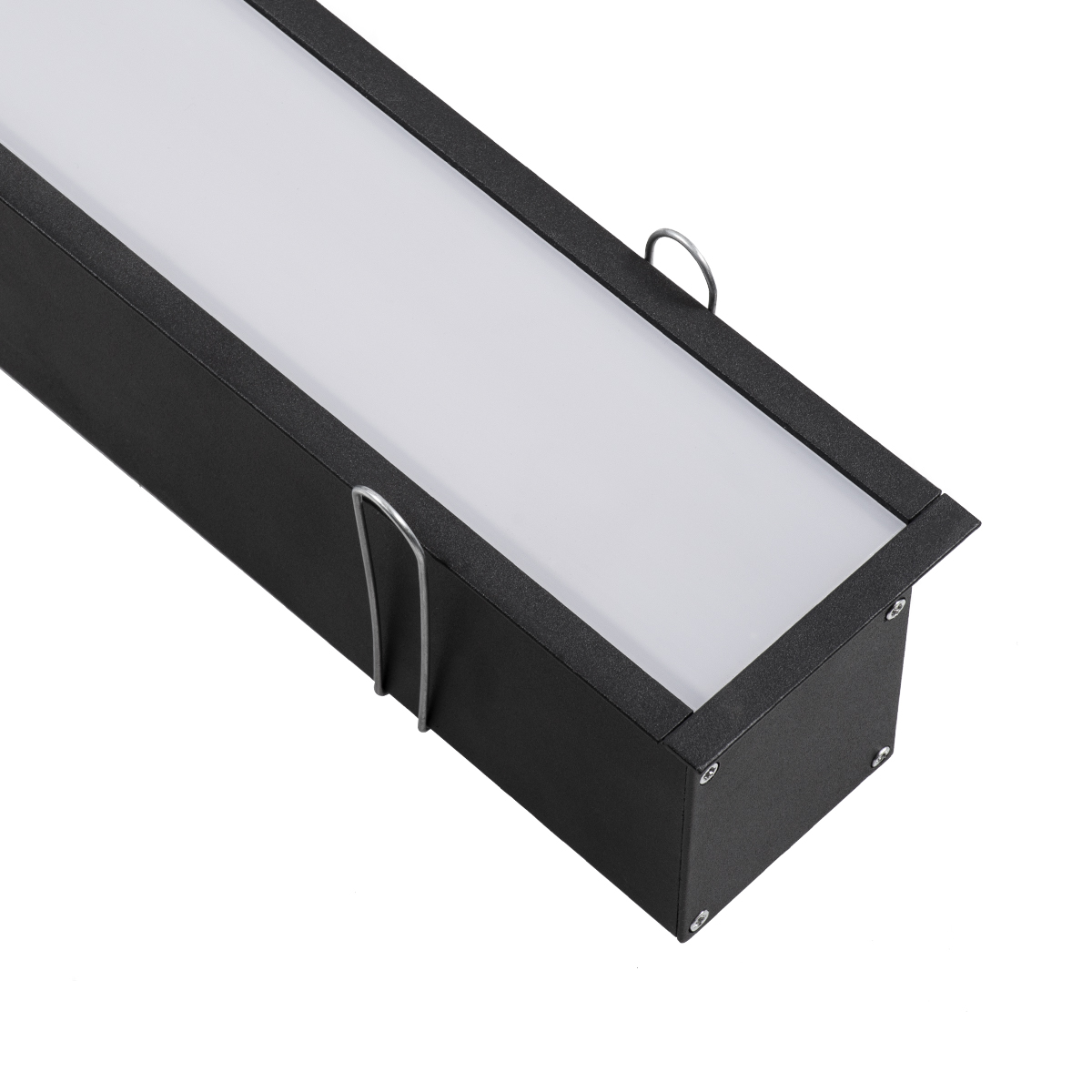LEDTM® RECESS-PROFILE 70818-3M Προφίλ Αλουμινίου - Βάση & Ψύκτρα Ταινίας LED με Λευκό Γαλακτερό Κάλυμμα - Χωνευτή Χρήση - Πατητό Κάλυμμα - Μαύρο - 3 Μέτρα - Μ300 x Π7.5 x Υ7cm - Image 2