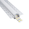 LEDTM® ALP-PLASTERIN GYPSO 70819-2M Χωνευτό Προφίλ Αλουμινίου Ειδικό για Γυψοσανίδα με Λευκό Γαλακτερό Πατητό Κάλυμμα για Ταινίες LED IP20 - Ασημί & Λευκό - Μ200 x Π6.7 x Υ1.4cm - Πακέτο 5 Τεμαχίων - Image 2