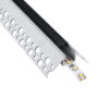LEDTM® ALP-PLASTERIN GYPSO 70822-3M Χωνευτό Προφίλ Αλουμινίου Ειδικό για Εξωτερική Γωνία Γυψοσανίδας με Μαύρο Φιμέ Πατητό Κάλυμμα για Ταινίες LED IP20 - Ασημί & Μαύρο - Μ300 x Π4.5 x Υ2cm - Πακέτο 5 Τεμαχίων - Image 2