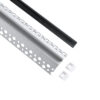 LEDTM® ALP-PLASTERIN GYPSO 70822-3M Χωνευτό Προφίλ Αλουμινίου Ειδικό για Εξωτερική Γωνία Γυψοσανίδας με Μαύρο Φιμέ Πατητό Κάλυμμα για Ταινίες LED IP20 - Ασημί & Μαύρο - Μ300 x Π4.5 x Υ2cm - Πακέτο 5 Τεμαχίων - Image 3