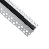 LEDTM® ALP-PLASTERIN GYPSO 70822-3M Χωνευτό Προφίλ Αλουμινίου Ειδικό για Εξωτερική Γωνία Γυψοσανίδας με Μαύρο Φιμέ Πατητό Κάλυμμα για Ταινίες LED IP20 - Ασημί & Μαύρο - Μ300 x Π4.5 x Υ2cm - Πακέτο 5 Τεμαχίων - Image 4