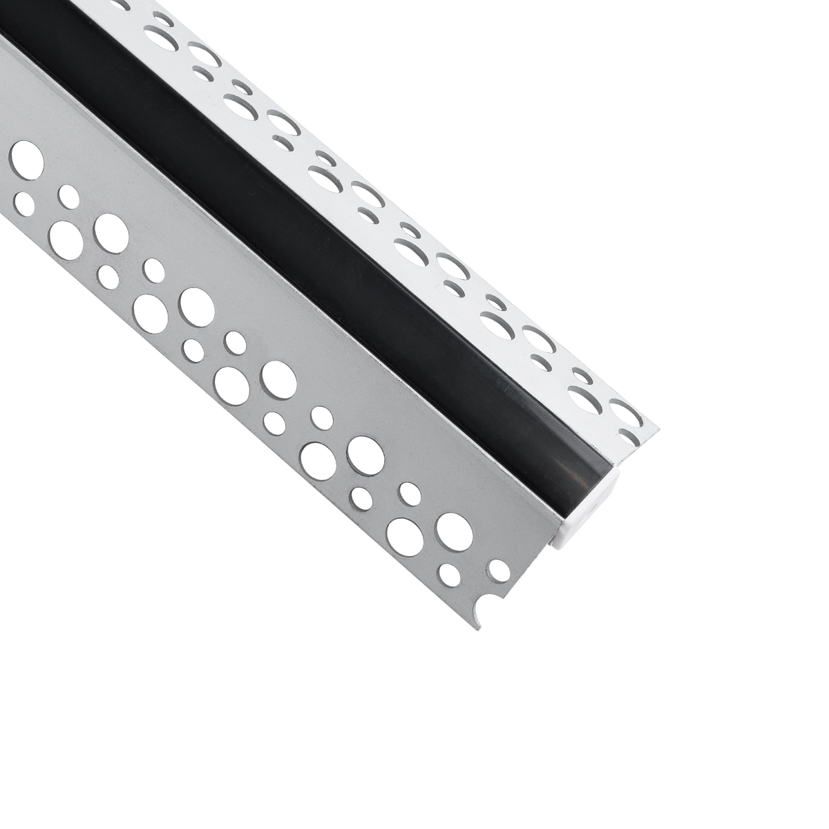 LEDTM® ALP-PLASTERIN GYPSO 70822-3M Χωνευτό Προφίλ Αλουμινίου Ειδικό για Εξωτερική Γωνία Γυψοσανίδας με Μαύρο Φιμέ Πατητό Κάλυμμα για Ταινίες LED IP20 - Ασημί & Μαύρο - Μ300 x Π4.5 x Υ2cm - Πακέτο 5 Τεμαχίων - Image 4