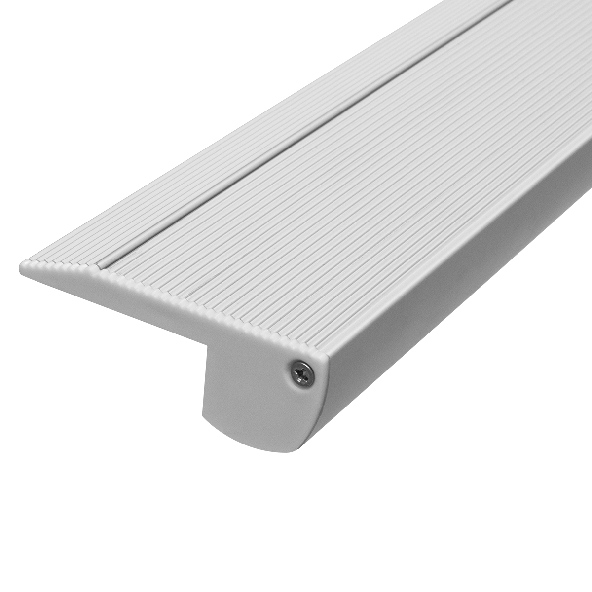 LEDTM® ALP-STEP-GRIP STAIR 70823-3M Επιφανειακό Προφίλ Αλουμινίου Ειδικό για Φωτισμό Σκαλοπατιού με Λευκό Γαλακτερό Πατητό Κάλυμμα για Ταινίες LED IP20 - Ασημί & Λευκό - Μ300 x Π6 x Υ2.1cm - Image 5