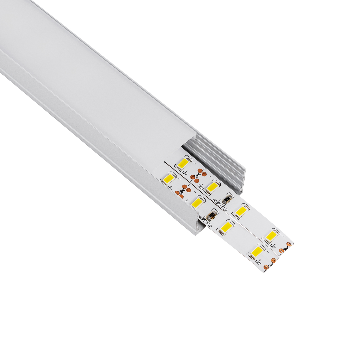 LEDTM® SURFACE-PROFILE 70824-3M Προφίλ Αλουμινίου - Βάση & Ψύκτρα Ταινίας LED με Λευκό Γαλακτερό Κάλυμμα - Επιφανειακή Χρήση - Πατητό Κάλυμμα - Ασημί - 3 Μέτρα - Πακέτο 5 Τεμαχίων - Μ300 x Π3 x Υ2cm - Image 2