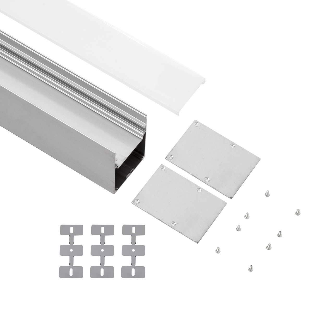 LEDTM® SURFACEPENDANT-PROFILE 70826-3M Προφίλ Αλουμινίου - Βάση & Ψύκτρα Ταινίας LED με Λευκό Γαλακτερό Κάλυμμα - Επιφανειακή & Κρεμαστή Χρήση - Πατητό Κάλυμμα - Ασημί - 3 Μέτρα - Μ300 x Π5 x Υ7cm - Image 3
