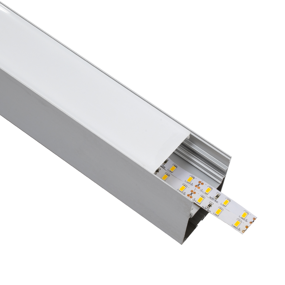 LEDTM® SURFACEPENDANT-PROFILE 70826-3M Προφίλ Αλουμινίου - Βάση & Ψύκτρα Ταινίας LED με Λευκό Γαλακτερό Κάλυμμα - Επιφανειακή & Κρεμαστή Χρήση - Πατητό Κάλυμμα - Ασημί - 3 Μέτρα - Μ300 x Π5 x Υ7cm - Image 4