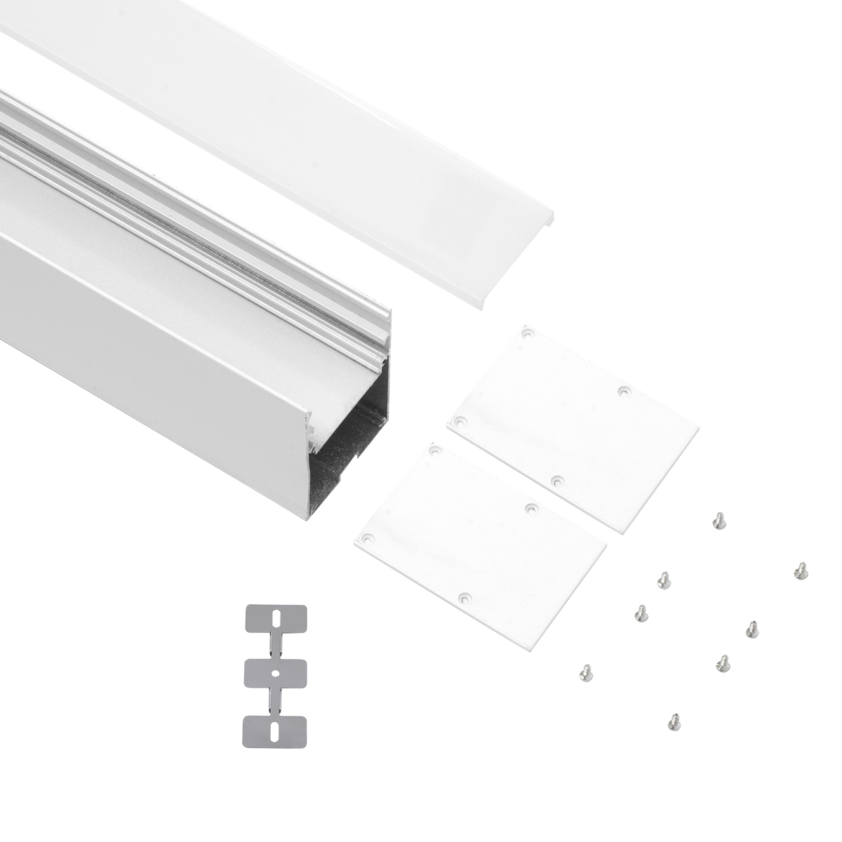 LEDTM® SURFACEPENDANT-PROFILE 70827-1M Προφίλ Αλουμινίου - Βάση & Ψύκτρα Ταινίας LED με Λευκό Γαλακτερό Κάλυμμα - Επιφανειακή & Κρεμαστή Χρήση - Πατητό Κάλυμμα - Λευκό - 1 Μέτρο - Μ100 x Π5 x Υ7cm - Image 3