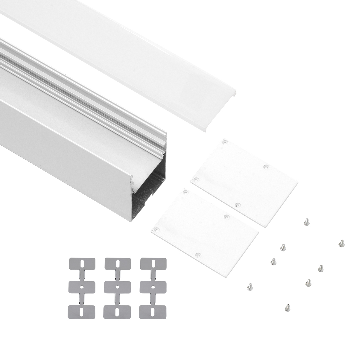 LEDTM® SURFACEPENDANT-PROFILE 70827-3M Προφίλ Αλουμινίου - Βάση & Ψύκτρα Ταινίας LED με Λευκό Γαλακτερό Κάλυμμα - Επιφανειακή & Κρεμαστή Χρήση - Πατητό Κάλυμμα - Λευκό - 3 Μέτρα - Μ300 x Π5 x Υ7cm - Image 3