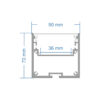 LEDTM® SURFACEPENDANT-PROFILE 70828-1M Προφίλ Αλουμινίου - Βάση & Ψύκτρα Ταινίας LED με Λευκό Γαλακτερό Κάλυμμα - Επιφανειακή & Κρεμαστή Χρήση - Πατητό Κάλυμμα - Μαύρο - 1 Μέτρο - Μ100 x Π5 x Υ7cm - Image 8