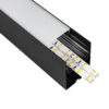 LEDTM® SURFACEPENDANT-PROFILE 70828-1M Προφίλ Αλουμινίου - Βάση & Ψύκτρα Ταινίας LED με Λευκό Γαλακτερό Κάλυμμα - Επιφανειακή & Κρεμαστή Χρήση - Πατητό Κάλυμμα - Μαύρο - 1 Μέτρο - Μ100 x Π5 x Υ7cm - Image 4