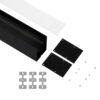 LEDTM® ALP-LINEAR VERTEX 70828-3M Επιφανειακό Προφίλ Αλουμινίου με Λευκό Γαλακτερό Πατητό Κάλυμμα για Ταινίες LED IP20 - Μαύρο & Λευκό - Μ300 x Π5 x Υ7cm - Image 3