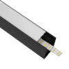 LEDTM® ALP-LINEAR VERTEX 70828-3M Επιφανειακό Προφίλ Αλουμινίου με Λευκό Γαλακτερό Πατητό Κάλυμμα για Ταινίες LED IP20 - Μαύρο & Λευκό - Μ300 x Π5 x Υ7cm - Image 4