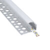 LEDTM® ALP-PLASTERIN GYPSO 70834-3M Χωνευτό Τερματικό Προφίλ Αλουμινίου Ειδικό για Γυψοσανίδα με Λευκό Γαλακτερό Πατητό Κάλυμμα για Ταινίες LED IP20 - Ασημί & Λευκό - Μ300 x Π3.3 x Υ1.5cm - Πακέτο 5 Τεμαχίων - Image 2