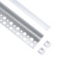 LEDTM® ALP-PLASTERIN GYPSO 70834-3M Χωνευτό Τερματικό Προφίλ Αλουμινίου Ειδικό για Γυψοσανίδα με Λευκό Γαλακτερό Πατητό Κάλυμμα για Ταινίες LED IP20 - Ασημί & Λευκό - Μ300 x Π3.3 x Υ1.5cm - Πακέτο 5 Τεμαχίων - Image 3