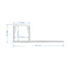 LEDTM® ALP-PLASTERIN GYPSO 70834-3M Χωνευτό Τερματικό Προφίλ Αλουμινίου Ειδικό για Γυψοσανίδα με Λευκό Γαλακτερό Πατητό Κάλυμμα για Ταινίες LED IP20 - Ασημί & Λευκό - Μ300 x Π3.3 x Υ1.5cm - Πακέτο 5 Τεμαχίων - Image 7