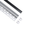 LEDTM® ALP-PLASTERIN GYPSO 70835-3M Χωνευτό Τερματικό Προφίλ Αλουμινίου Ειδικό για Γυψοσανίδα με Μαύρο Φιμέ Πατητό Κάλυμμα για Ταινίες LED IP20 - Ασημί & Μαύρο - Μ300 x Π3.1 x Υ1.3cm - Πακέτο 5 Τεμαχίων - Image 3