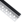 LEDTM® ALP-PLASTERIN GYPSO 70835-3M Χωνευτό Τερματικό Προφίλ Αλουμινίου Ειδικό για Γυψοσανίδα με Μαύρο Φιμέ Πατητό Κάλυμμα για Ταινίες LED IP20 - Ασημί & Μαύρο - Μ300 x Π3.1 x Υ1.3cm - Πακέτο 5 Τεμαχίων - Image 4
