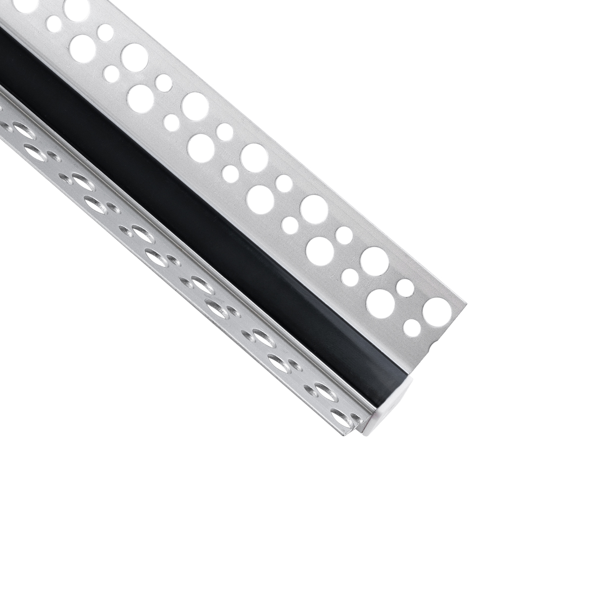 LEDTM® ALP-PLASTERIN GYPSO 70837-3M Χωνευτό Προφίλ Αλουμινίου Ειδικό για Εσωτερική Γωνία Γυψοσανίδας με Μαύρο Φιμέ Πατητό Κάλυμμα για Ταινίες LED IP20 - Ασημί & Μαύρο - Μ300 x Π3.1 x Υ1.3cm - Πακέτο 5 Τεμαχίων - Image 4