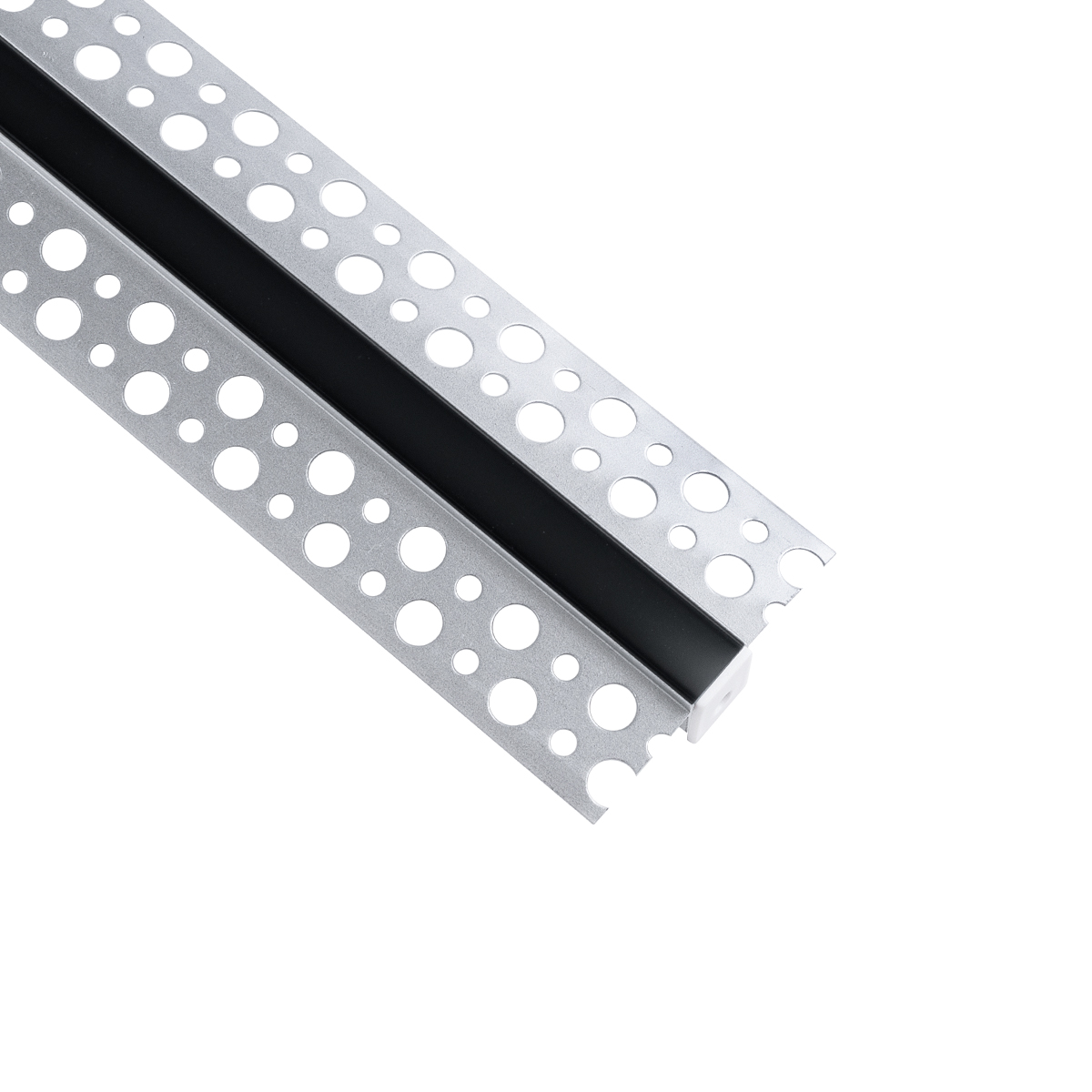 LEDTM® ALP-PLASTERIN GYPSO 70839-3M Χωνευτό Προφίλ Αλουμινίου Ειδικό για Γυψοσανίδα με Μαύρο Φιμέ Πατητό Κάλυμμα για Ταινίες LED IP20 - Ασημί & Μαύρο - Μ300 x Π5.6 x Υ1.5cm - Πακέτο 5 Τεμαχίων - Image 4