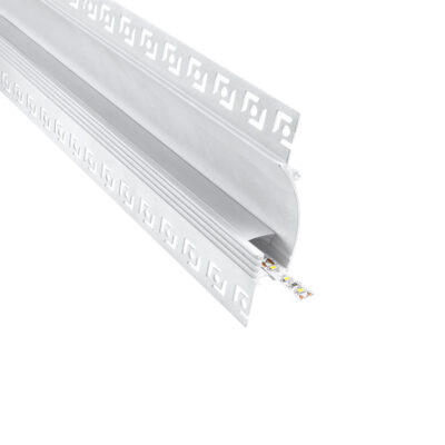 Alternative view of LEDTM® ALP-PLASTERIN GYPSO 70840-3M Χωνευτό Προφίλ Αλουμινίου Ειδικό για Δημιουργία Κρυφού Φωτισμού σε Γυψοσανίδα με Λευκό Γαλακτερό Πατητό Κάλυμμα για Ταινίες LED IP20 - Ασημί & Λευκό - Μ300 x Π9.7 x Υ2cm - Πακέτο 5 Τεμαχίων