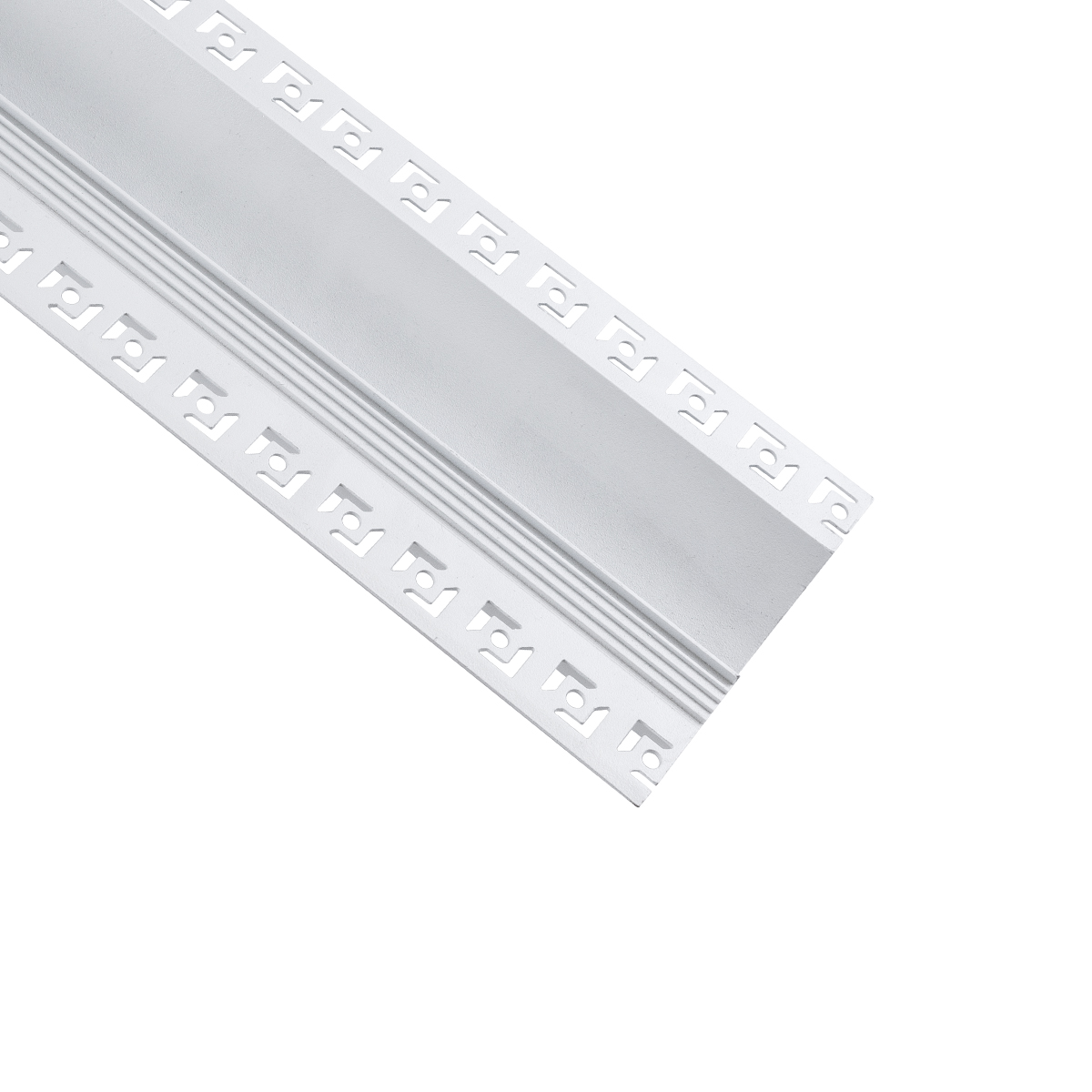 LEDTM® ALP-PLASTERIN GYPSO 70840-3M Χωνευτό Προφίλ Αλουμινίου Ειδικό για Δημιουργία Κρυφού Φωτισμού σε Γυψοσανίδα με Λευκό Γαλακτερό Πατητό Κάλυμμα για Ταινίες LED IP20 - Ασημί & Λευκό - Μ300 x Π9.7 x Υ2cm - Πακέτο 5 Τεμαχίων - Image 3