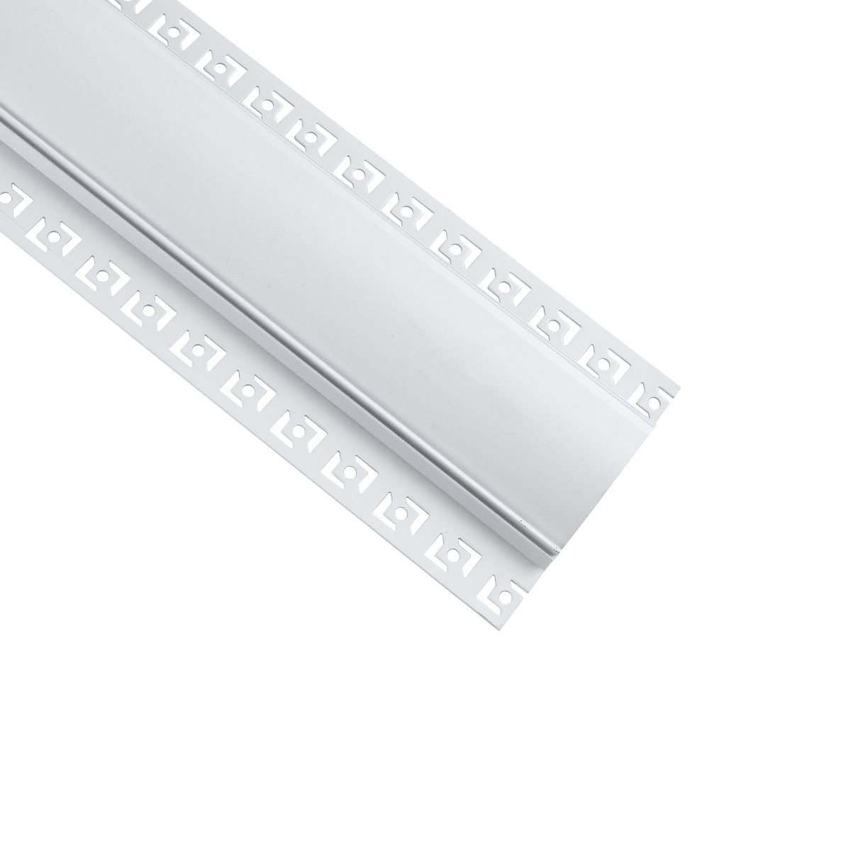 LEDTM® ALP-PLASTERIN GYPSO 70840-3M Χωνευτό Προφίλ Αλουμινίου Ειδικό για Δημιουργία Κρυφού Φωτισμού σε Γυψοσανίδα με Λευκό Γαλακτερό Πατητό Κάλυμμα για Ταινίες LED IP20 - Ασημί & Λευκό - Μ300 x Π9.7 x Υ2cm - Πακέτο 5 Τεμαχίων - Image 4