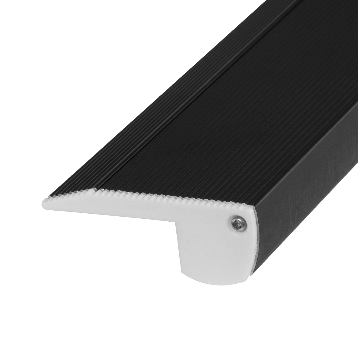 LEDTM® ALP-STEP-GRIP STAIR 70841-3M Επιφανειακό Προφίλ Αλουμινίου Ειδικό για Φωτισμό Σκαλοπατιού με Λευκό Γαλακτερό Πατητό Κάλυμμα για Ταινίες LED IP20 - Μαύρο & Λευκό - Μ300 x Π6 x Υ2.1cm - Image 7