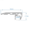 LEDTM® ALP-STEP-GRIP STAIR 70841-3M Επιφανειακό Προφίλ Αλουμινίου Ειδικό για Φωτισμό Σκαλοπατιού με Λευκό Γαλακτερό Πατητό Κάλυμμα για Ταινίες LED IP20 - Μαύρο & Λευκό - Μ300 x Π6 x Υ2.1cm - Image 9