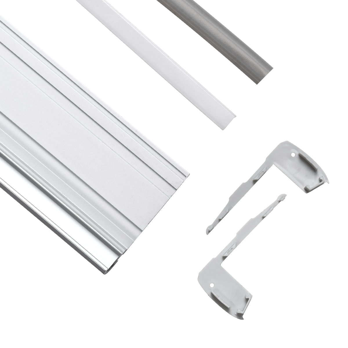 LEDTM® STAIR-PROFILE 70842-3M Προφίλ Αλουμινίου - Βάση & Ψύκτρα Ταινίας LED με Λευκό Γαλακτερό Κάλυμμα - Χρήση σε Σκαλοπάτια - Πατητό Κάλυμμα - Ασημί - 3 Μέτρα - Μ300 x Π8 x Υ3.2cm - Image 3