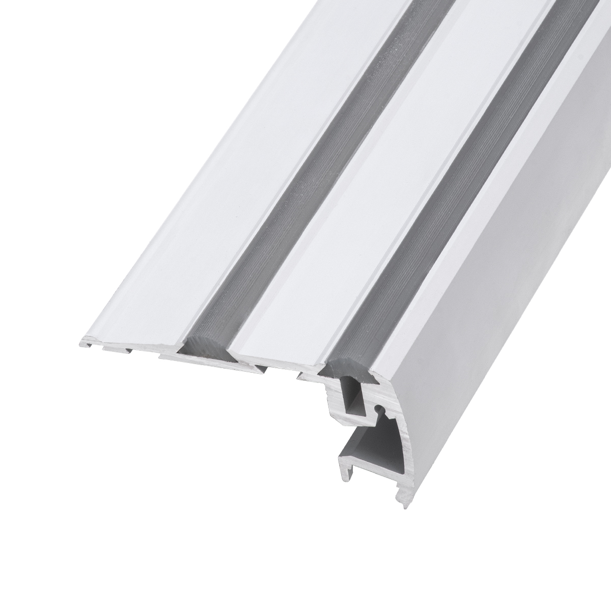 LEDTM® STAIR-PROFILE 70842-3M Προφίλ Αλουμινίου - Βάση & Ψύκτρα Ταινίας LED με Λευκό Γαλακτερό Κάλυμμα - Χρήση σε Σκαλοπάτια - Πατητό Κάλυμμα - Ασημί - 3 Μέτρα - Μ300 x Π8 x Υ3.2cm - Image 6