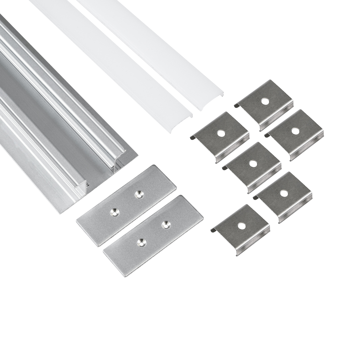 LEDTM® ALP-WALL-UPDOWN CONCEALED 70844-3M Επιφανειακό Προφίλ Αλουμινίου Ειδικό για Δημιουργία Κρυφού Φωτισμού Up & Down με Λευκό Γαλακτερό Πατητό Κάλυμμα για Ταινίες LED IP20 - Ασημί & Λευκό - Μ300 x Π5 x Υ1.7cm - Image 3