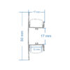 LEDTM® ALP-WALL-UPDOWN CONCEALED 70845-3M Επιφανειακό Προφίλ Αλουμινίου Ειδικό για Δημιουργία Κρυφού Φωτισμού Up & Down με Λευκό Γαλακτερό Πατητό Κάλυμμα για Ταινίες LED IP20 - Μαύρο & Λευκό - Μ300 x Π5 x Υ1.7cm - Image 9