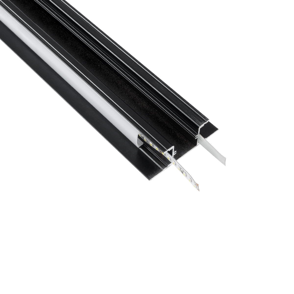 LEDTM® ALP-WALL-UPDOWN CONCEALED 70845-3M Επιφανειακό Προφίλ Αλουμινίου Ειδικό για Δημιουργία Κρυφού Φωτισμού Up & Down με Λευκό Γαλακτερό Πατητό Κάλυμμα για Ταινίες LED IP20 - Μαύρο & Λευκό - Μ300 x Π5 x Υ1.7cm - Image 2