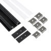 LEDTM® ALP-WALL-UPDOWN CONCEALED 70845-3M Επιφανειακό Προφίλ Αλουμινίου Ειδικό για Δημιουργία Κρυφού Φωτισμού Up & Down με Λευκό Γαλακτερό Πατητό Κάλυμμα για Ταινίες LED IP20 - Μαύρο & Λευκό - Μ300 x Π5 x Υ1.7cm - Image 3