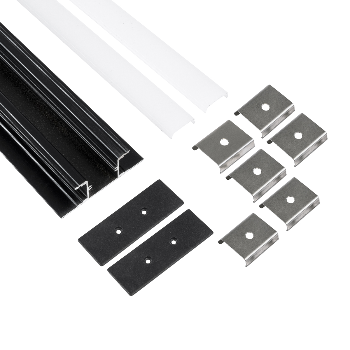 LEDTM® ALP-WALL-UPDOWN CONCEALED 70845-3M Επιφανειακό Προφίλ Αλουμινίου Ειδικό για Δημιουργία Κρυφού Φωτισμού Up & Down με Λευκό Γαλακτερό Πατητό Κάλυμμα για Ταινίες LED IP20 - Μαύρο & Λευκό - Μ300 x Π5 x Υ1.7cm - Image 3