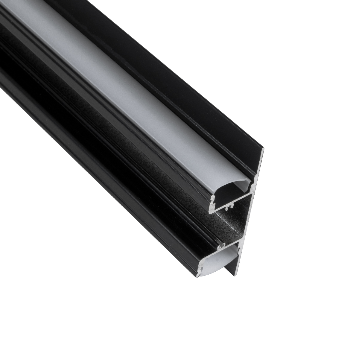 LEDTM® ALP-WALL-UPDOWN CONCEALED 70845-3M Επιφανειακό Προφίλ Αλουμινίου Ειδικό για Δημιουργία Κρυφού Φωτισμού Up & Down με Λευκό Γαλακτερό Πατητό Κάλυμμα για Ταινίες LED IP20 - Μαύρο & Λευκό - Μ300 x Π5 x Υ1.7cm - Image 6