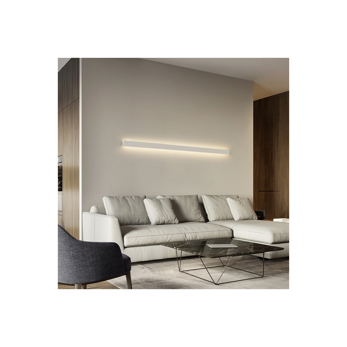 LEDTM® ALP-WALL-UPDOWN CONCEALED 70845-3M Επιφανειακό Προφίλ Αλουμινίου Ειδικό για Δημιουργία Κρυφού Φωτισμού Up & Down με Λευκό Γαλακτερό Πατητό Κάλυμμα για Ταινίες LED IP20 - Μαύρο & Λευκό - Μ300 x Π5 x Υ1.7cm - Image 8