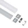 LEDTM® SURFACEPENDANT-PROFILE 70847-3M Προφίλ Αλουμινίου - Βάση & Ψύκτρα Ταινίας LED με Λευκό Γαλακτερό Κάλυμμα - Επιφανειακή & Κρεμαστή Χρήση - Πατητό Κάλυμμα - Ασημί - 3 Μέτρα - Πακέτο 5 Τεμαχίων - Μ300 x Π2.6 x Υ2.3cm - Image 3