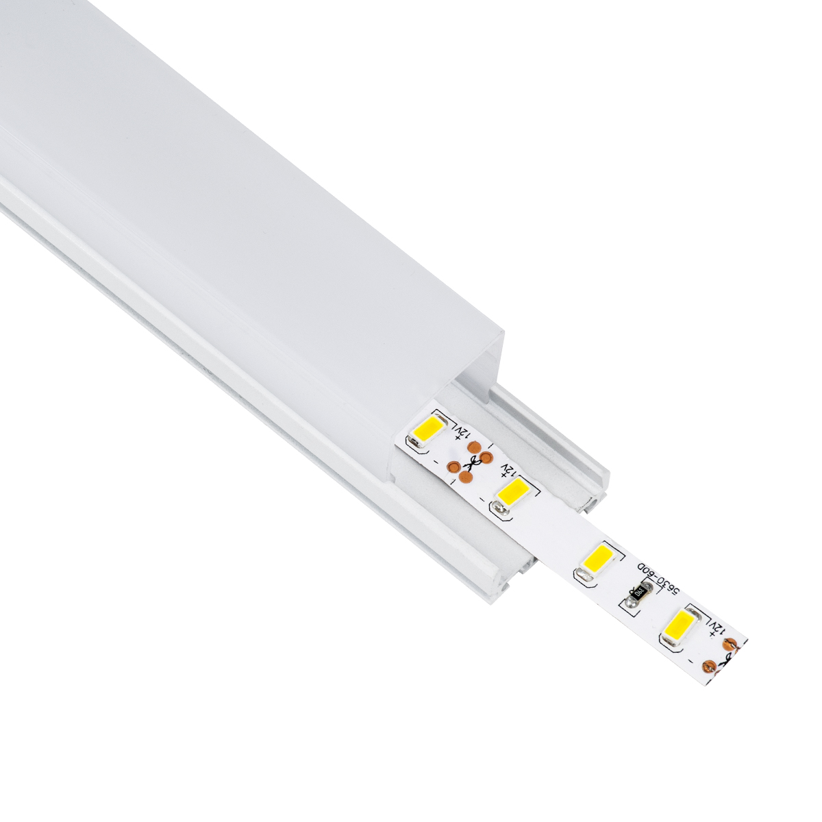 LEDTM® SURFACEPENDANT-PROFILE 70848-3M Προφίλ Αλουμινίου - Βάση & Ψύκτρα Ταινίας LED με Λευκό Γαλακτερό Κάλυμμα - Επιφανειακή & Κρεμαστή Χρήση - Πατητό Κάλυμμα - Λευκό - 3 Μέτρα - Πακέτο 5 Τεμαχίων - Μ300 x Π2.6 x Υ2.3cm - Image 2